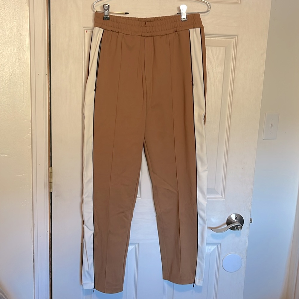 Joseph - Striped Scuba-Jersey Track Trousers - Men - Camel